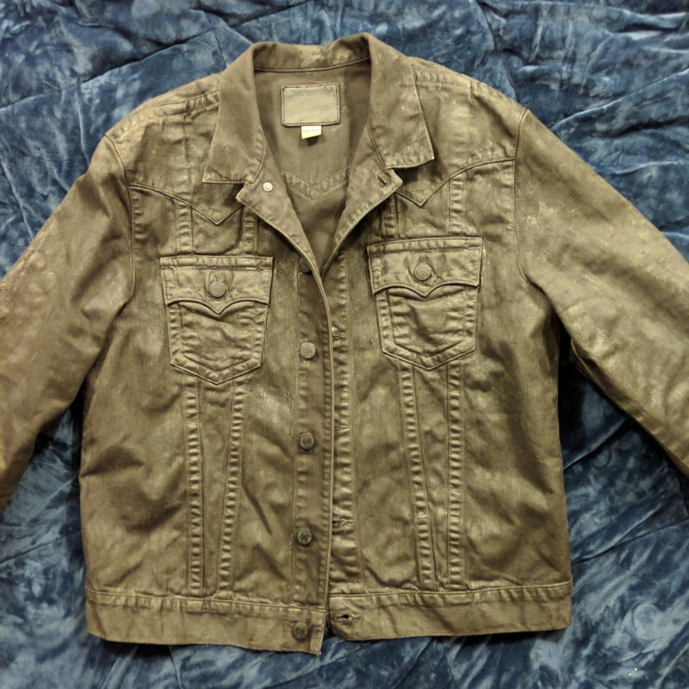True Religion Jimmy Western Denim Jacket  Coated